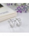 Huggie Hinged Earrings Solitaire Zirconia in Women's Hoop Earrings