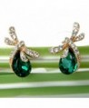 Navachi Pear shaped Crystal Dragonfly Earrings