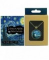 The Starry Night by Van Gogh - Pendant in Quote Box - "I dream my painting & I paint my dream." - CA12O2QETPE