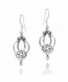 Gorgeous Celtic Filigree Knot Drop .925 Sterling Silver Dangle Earrings - CD11GFPBCU3