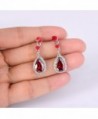 EleQueen Silver tone Zirconia Teardrop Earrings in Women's Jewelry Sets