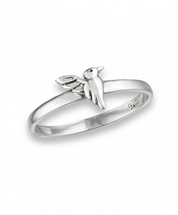 High Polish Hummingbird Cute Bird Ring New .925 Sterling Silver Band Sizes 3-8 - CJ182OO2YER