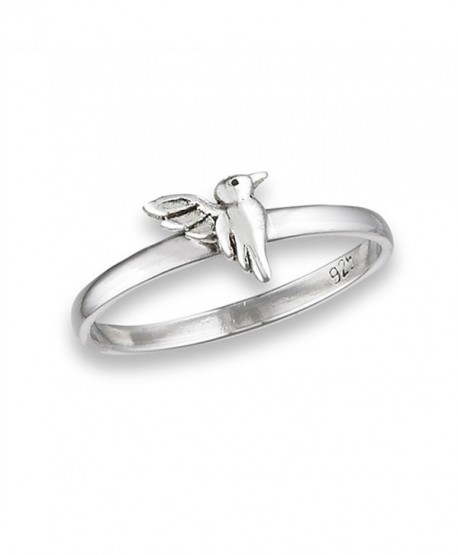 High Polish Hummingbird Cute Bird Ring New .925 Sterling Silver Band Sizes 3-8 - CJ182OO2YER