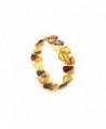 Genuine Natural Baltic Amber Stretch Bracelet For Women - Multicolored - CU11A1FBS15