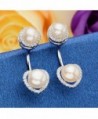 EleQueen Sterling Freshwater Cultured Earrings in Women's Earring Jackets