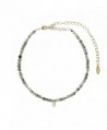 Ettika Brace Yourself Labradorite Beaded Choker with Crystal Hamsa Charm Necklace - CD12MC1LN6B