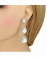 EleQueen Silver tone Austrian Crystal Earrings in Women's Drop & Dangle Earrings