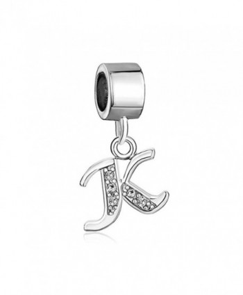 Third Time Charm Dangle A-Z Letter Initial Charm Clear Alphabet Beads For Charm Bracelets - CE17WWYZ3IE