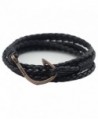 UNIONTOP Mens Womens PU Leather Bracelet Hope Bracelet Personality Multi-Layer Black - CM12F2LKSWN