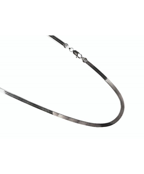 3.7mm Herringbone Necklace. Italian .925 Sterling Silver Chain. 16-18-20-22-24 inches - CJ11T8GQSUF