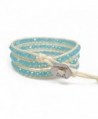 Womens Beaded Bracelet Faceted Handmade in Women's Wrap Bracelets