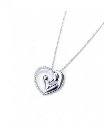 Sterling Silver Zirconia Enternity Necklace in Women's Pendants