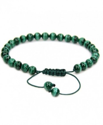 Natural Malachite Gemstone Adjustable Bracelet - A Grade Malachite - C9187RE876E