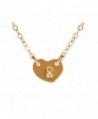 Tiny Gold Filled Heart Custom Initial Necklace- Personalized Dainty Monogram Necklace - CB110ZIT933