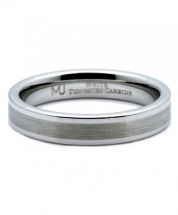 MJ Tungsten Carbide Brushed Wedding in Women's Wedding & Engagement Rings
