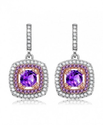 NINASUN "Impression-Sunrise" 925 Sterling Silver AAA CZ Dangle Earrings - Best Choice for Graceful Lady - CM187IMA3RZ