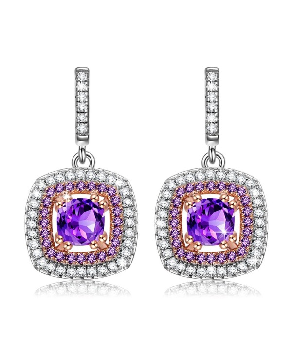 NINASUN "Impression-Sunrise" 925 Sterling Silver AAA CZ Dangle Earrings - Best Choice for Graceful Lady - CM187IMA3RZ