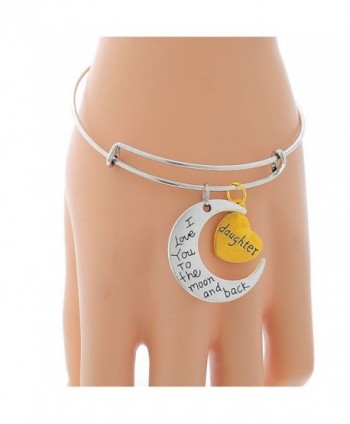 Pendants Daughter Expandable Bangle Bracelet in Women's Stretch Bracelets
