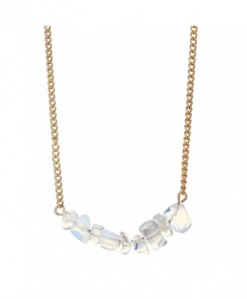 Dainty Opalite Necklace Minimalist Jewellry - Opalite - C4188ISW6EM