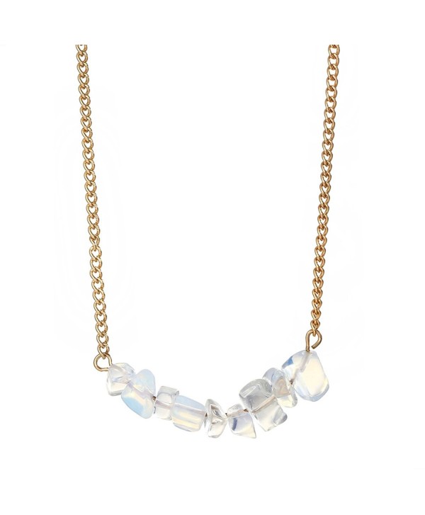 Dainty Opalite Necklace Minimalist Jewellry - Opalite - C4188ISW6EM