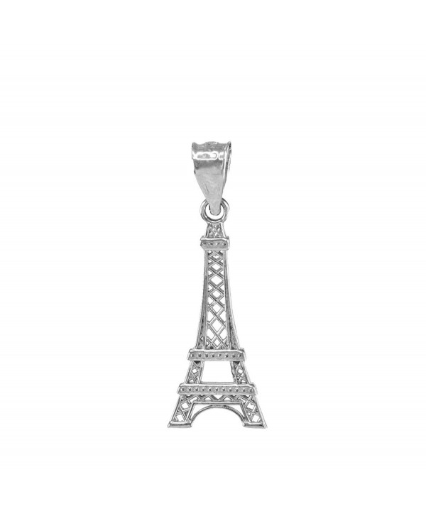 Fine 925 Sterling Silver Eiffel Tower Charm Pendant - CS128Z2JHZF