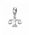 Bling Jewelry Scales of Justice Libra Zodiac Sign Charm Bead .925 Sterling Silver - CX11T7JL56F