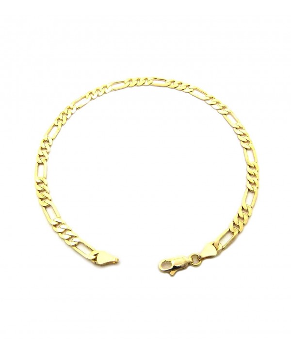 Electro Gold Plated 10" Diversified Chain Anklet Foot Chain Bracelet in Gold Color (Made in Korea) - CB12H0G129L