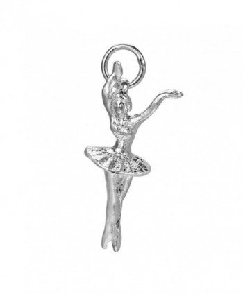 Beautiful Ballerina Dancer .925 Sterling Silver Pendant - C711NXD9XUV