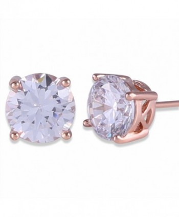 GULICX Rose Gold Tone Unique Chic Women Wedding Stud Earring - white - C211Y6L9ZC5