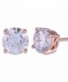 GULICX Rose Gold Tone Unique Chic Women Wedding Stud Earring - white - C211Y6L9ZC5