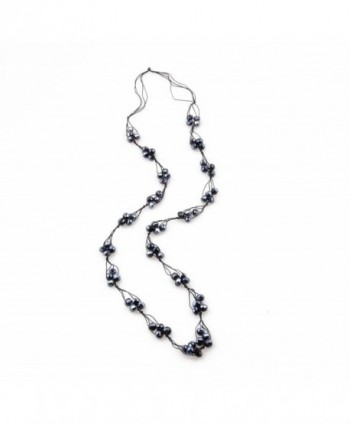 BEADSLAND three Classic styles for women's necklace Circle 38 inch Blue Hematite - CF1829W826H