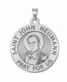 Saint John Neumann Religious Medal - 2/3 Inch Size of Dime- Sterling Silver - CU11EF6C4WJ