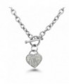 Stainless Steel Faith Love Hope Engraved Heart Charm Bracelet and Necklace - CF12F8YM26J
