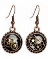 Body Candy Handcrafted Steampunk Pocket Watch Gears Fishhook Earrings - C311FW65VR1