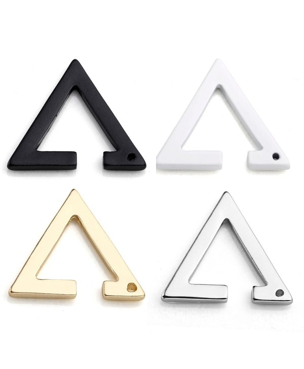 Stainless Triangle Earrings Cartilage 1 4Pairs - Mixed Color 4Pairs - CE11AL0K7YT