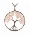 Gemstone Necklace Pendant BRCbeads Crystal - Rose Quartz - CD12N8SMK0X