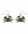 DianaL Boutique Beautiful Crab Earrings Enameled Hand Painted Gift Boxed Fasion Jewelry - CZ11JCRAPY9