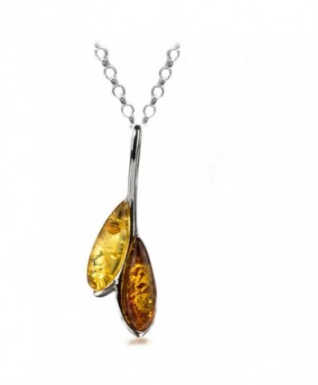 Amber Sterling Silver Dreams Pendant Necklace Chain 16 18 30 Inches - CA11996RX3Z