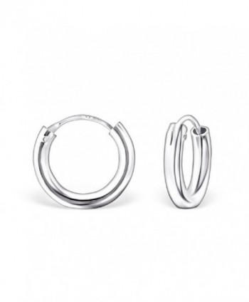 925 Sterling Silver Plain 16mm Endless Hoop Earrings 23455 - CF12E1GC1ZR