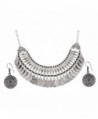 Aradhya Womens Oxidized Necklace Earrings