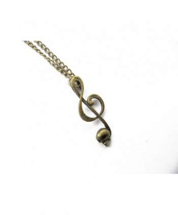 Treble Music Necklace Ancient Bronze