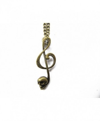 Treble Music Necklace Ancient Bronze in Women's Lockets