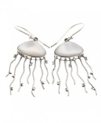 Iridescent Mother Jellyfish Sterling Earrings