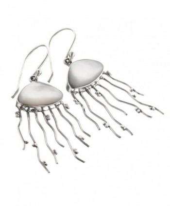 Iridescent Mother Jellyfish Sterling Earrings in Women's Drop & Dangle Earrings