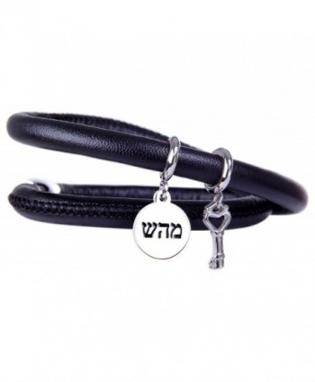 Bracelet Stainless Magnetic Inspirational kabbalah - Black - C0183LK407S