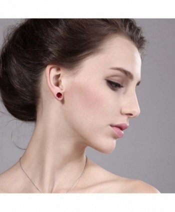 2 00 Round Created White Earrings in Women's Stud Earrings