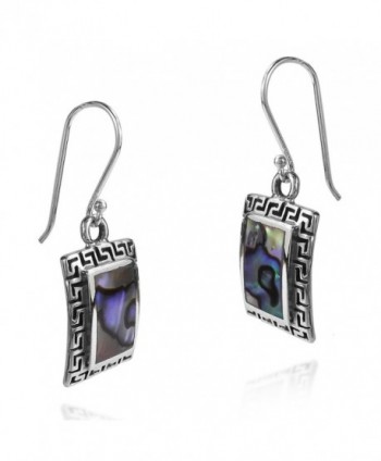 Peacock Abalone Sterling Silver Earrings