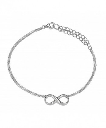 925 Sterling Silver Infinity Bracelet - CS12GRMRAWB