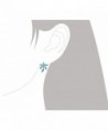 Sterling Silver Synthetic Blue Earrings in Women's Stud Earrings