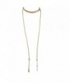 Lux Accessories Boho Tan and Goldtone Feather Suede Choker Lariat Necklace - C712LQ59CPN